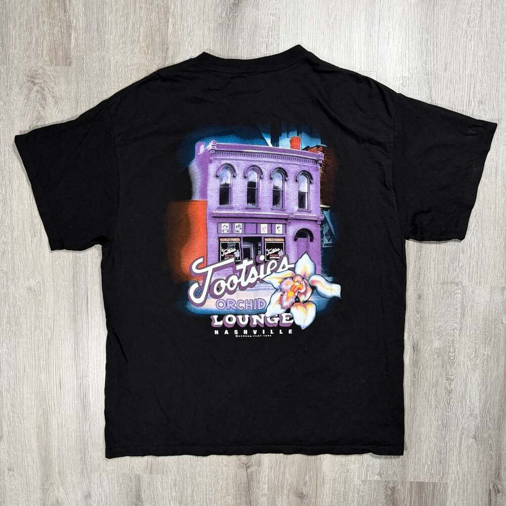 Vintage 1995 World Famous Tootsies Orchid Lounge Nashville Graphic T-Shirt - Picture 1 of 8